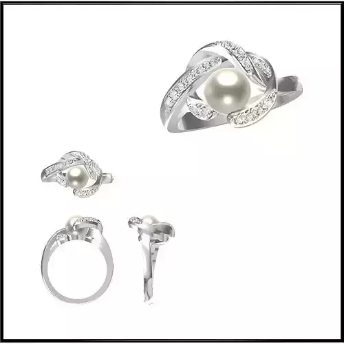 JCD Format Personalized diamond pearl ring metal file