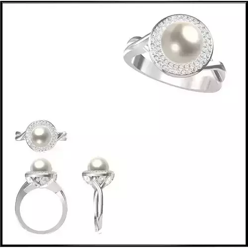 JCD Format OEM factory pearl ring types of jewelry files