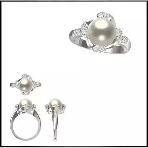 JCD Format OEM factory pearl ring jewelry