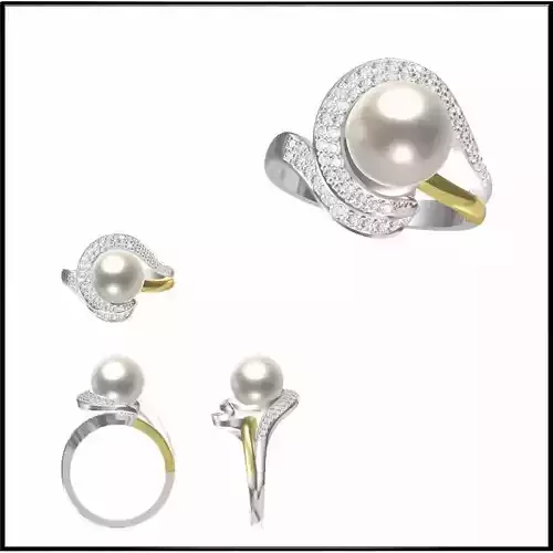 JCD Format OEM factory pearl ring jewelry