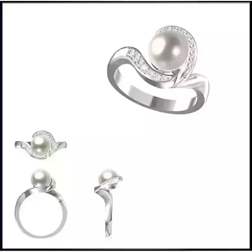 JCD Format OEM factory pearl ring jcd jewelry