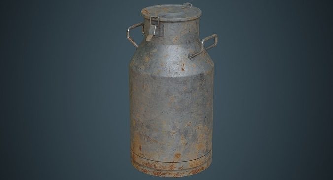 Milk Can 1B Low-poly 3D model