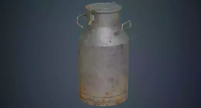 Milk Can 1B Low-poly 3D model