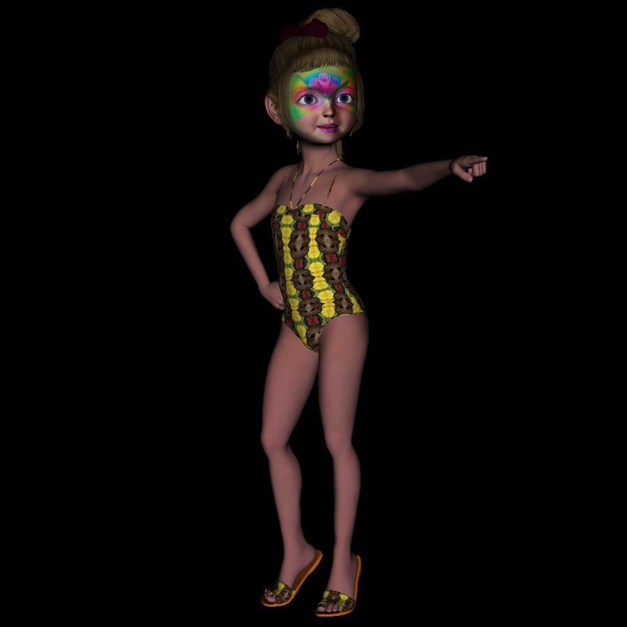 10 obj files paint face-2 3D model_4