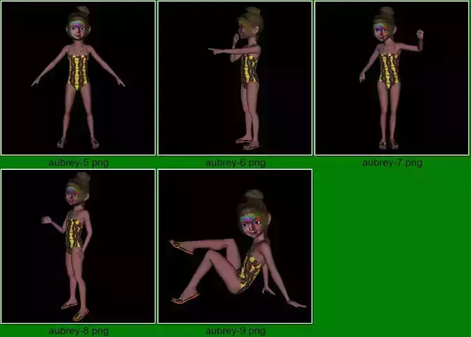 10 obj files paint face-2