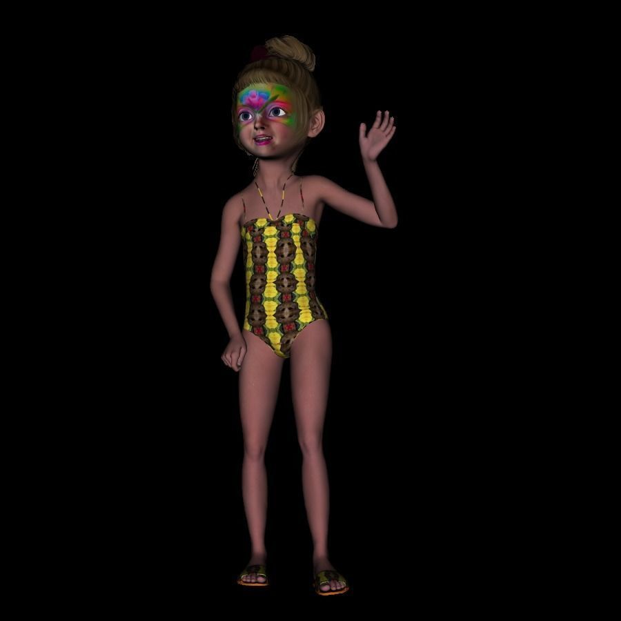 10 obj files paint face-2 3D model_3