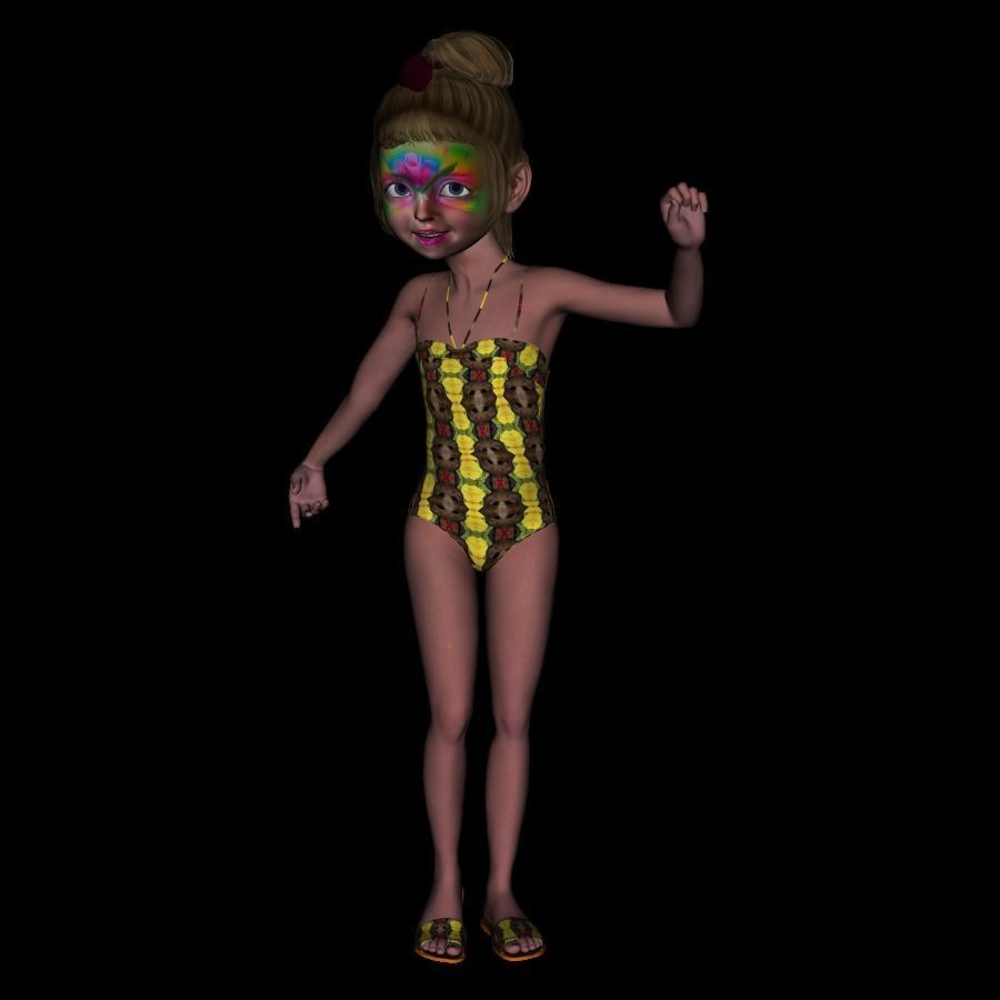 10 obj files paint face-2 3D model_9