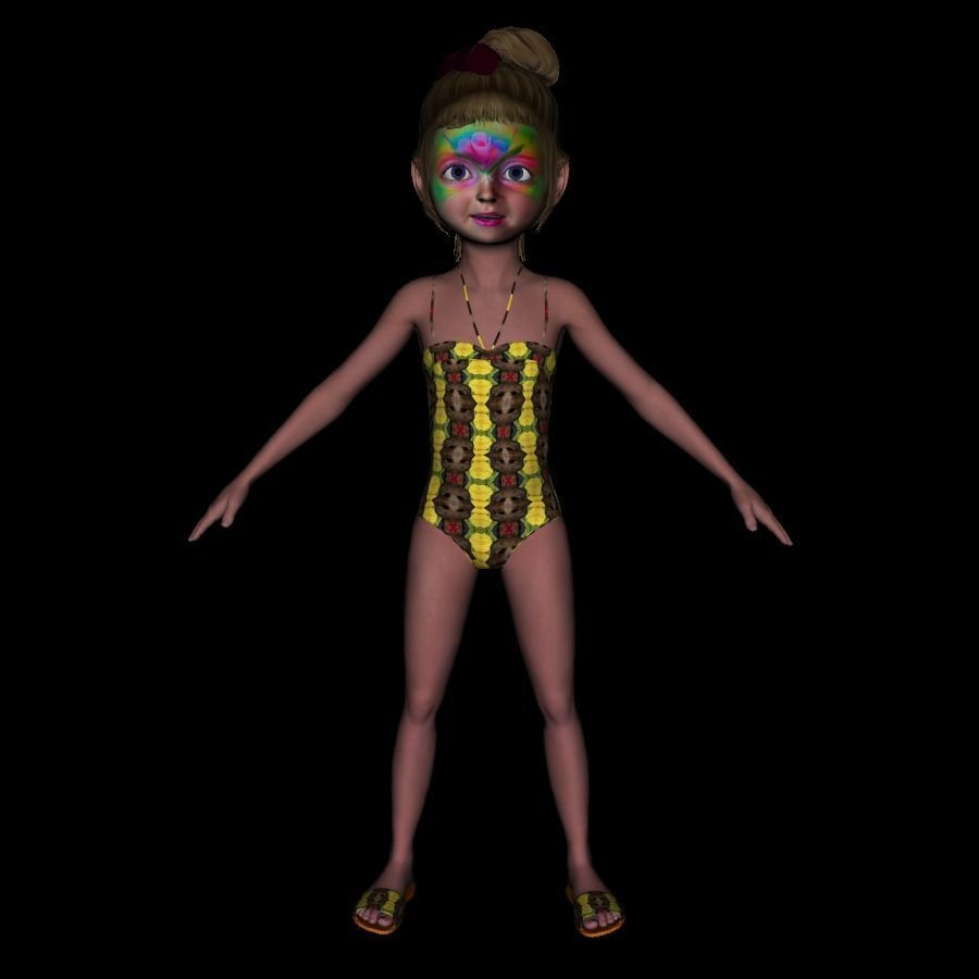 10 obj files paint face-2 3D model_7