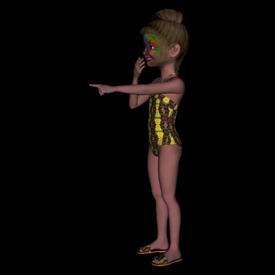 10 obj files paint face-2 3D model_8