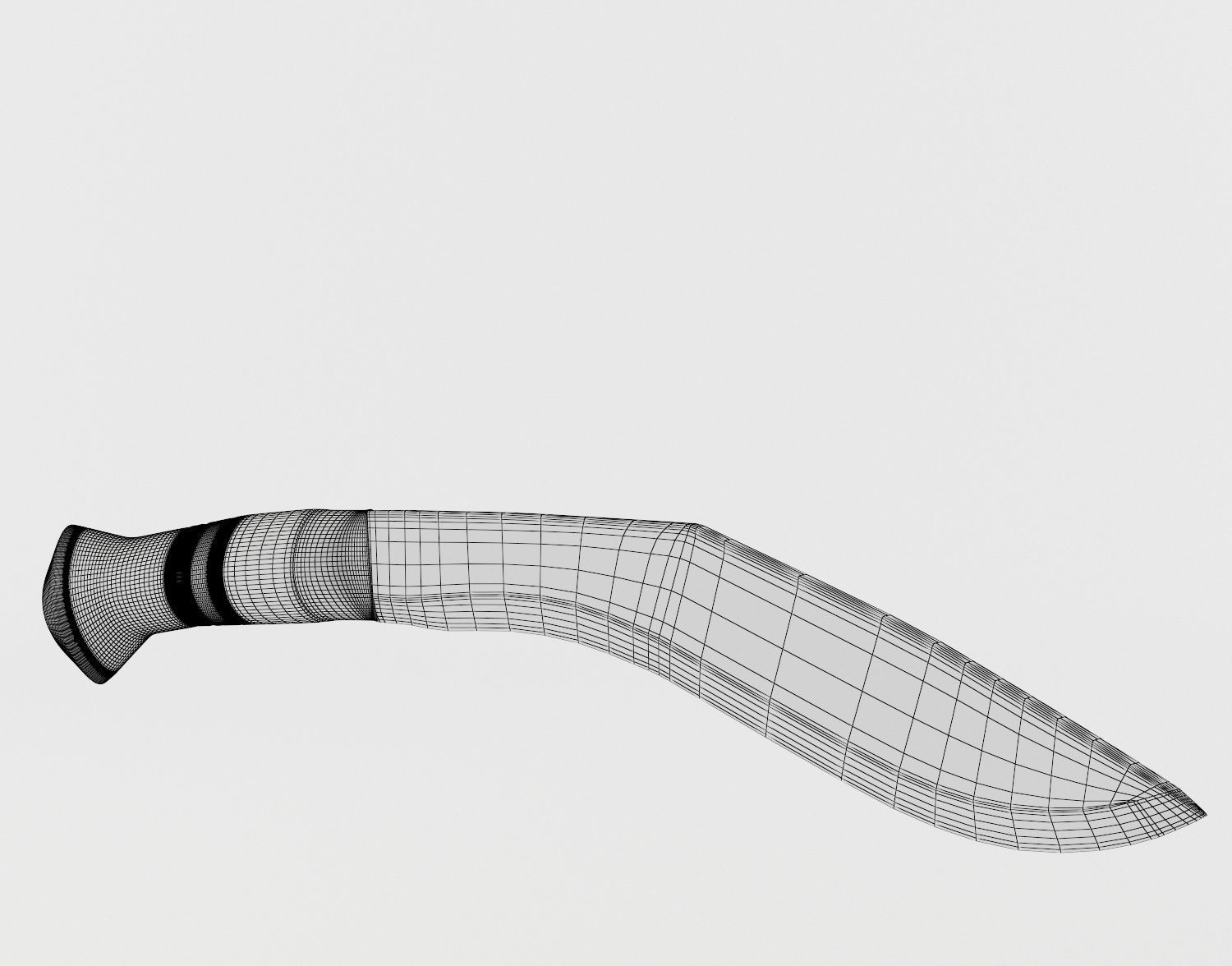 Nepalese Khukuri 3D model_1