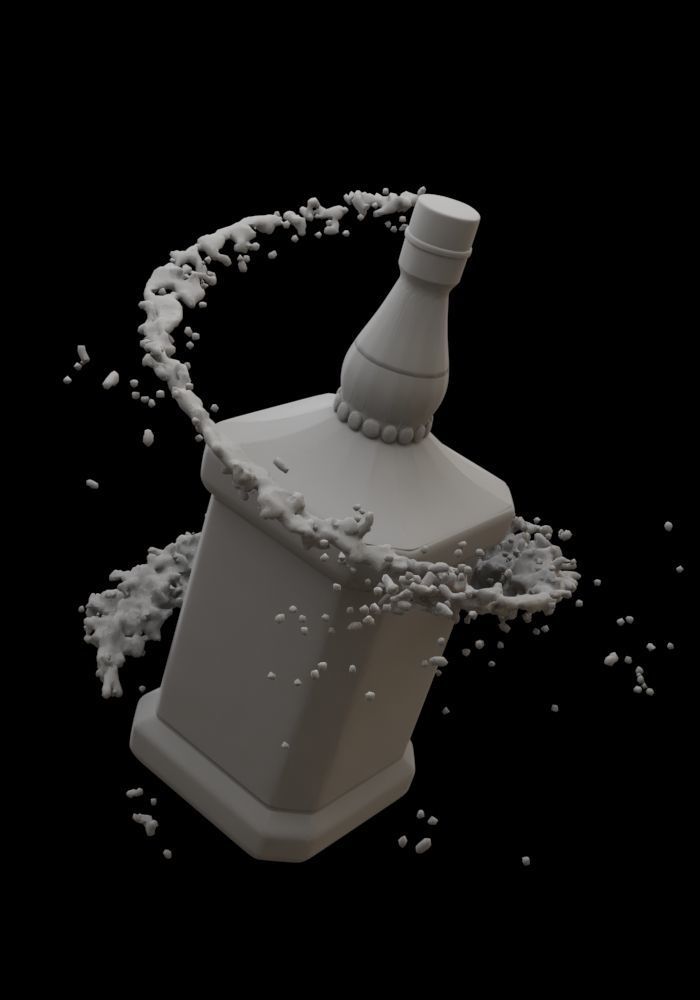 whiskey bottle 3D model_4