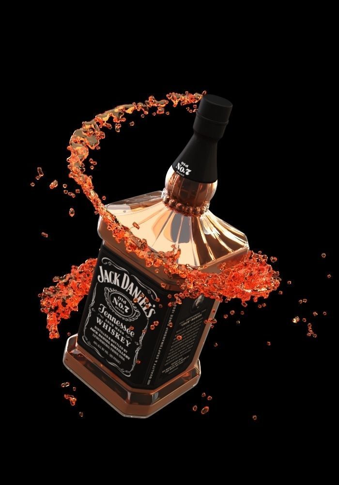 whiskey bottle 3D model_3