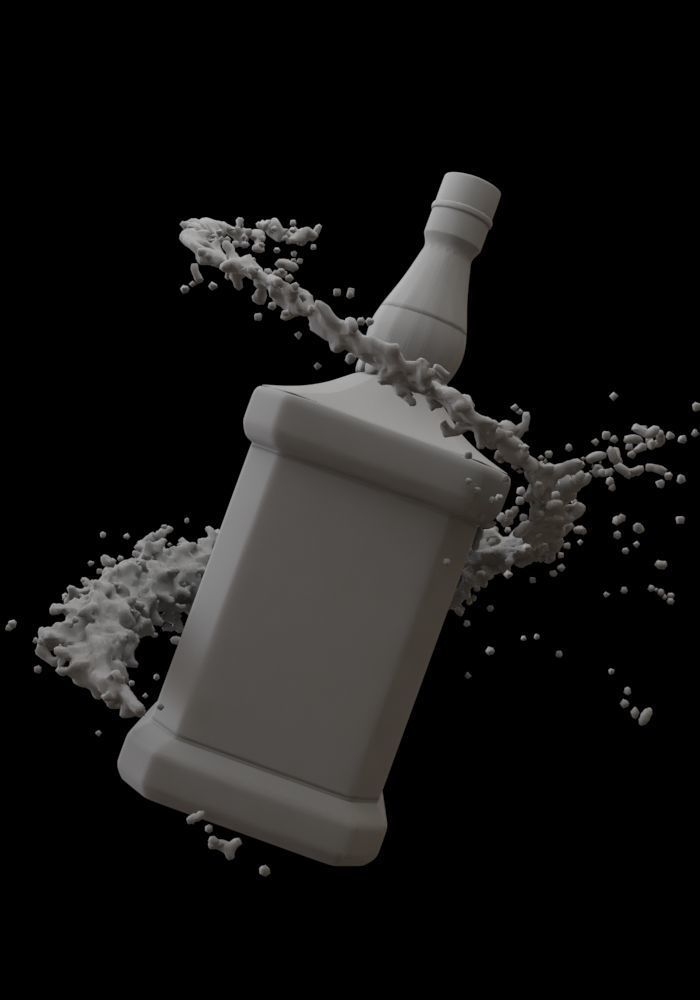 whiskey bottle 3D model_1