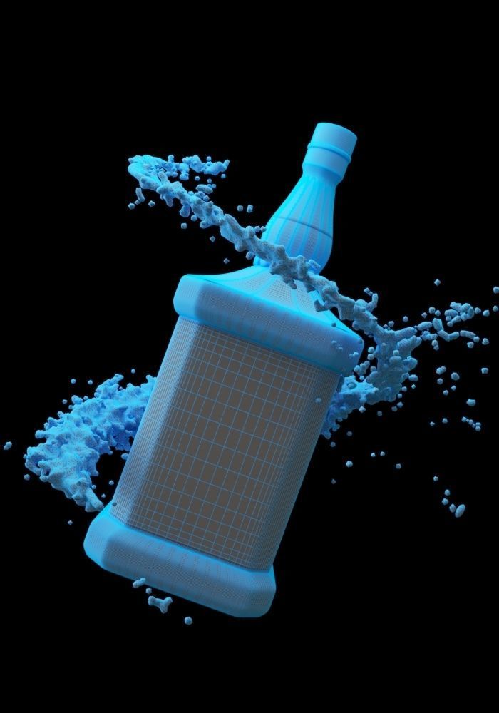 whiskey bottle 3D model_2