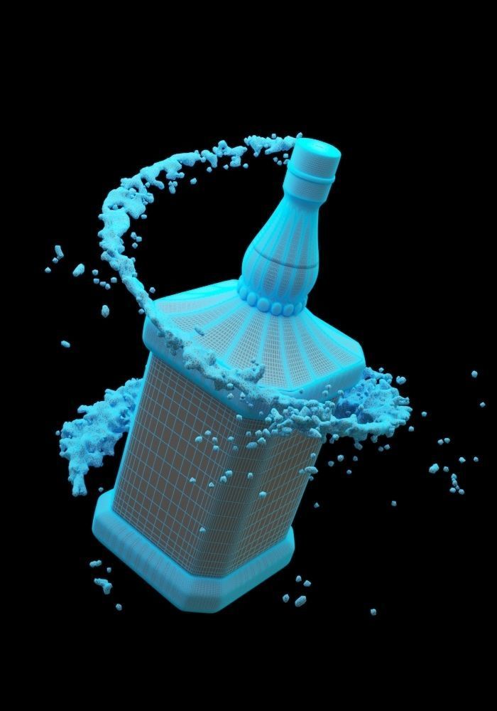 whiskey bottle 3D model_5