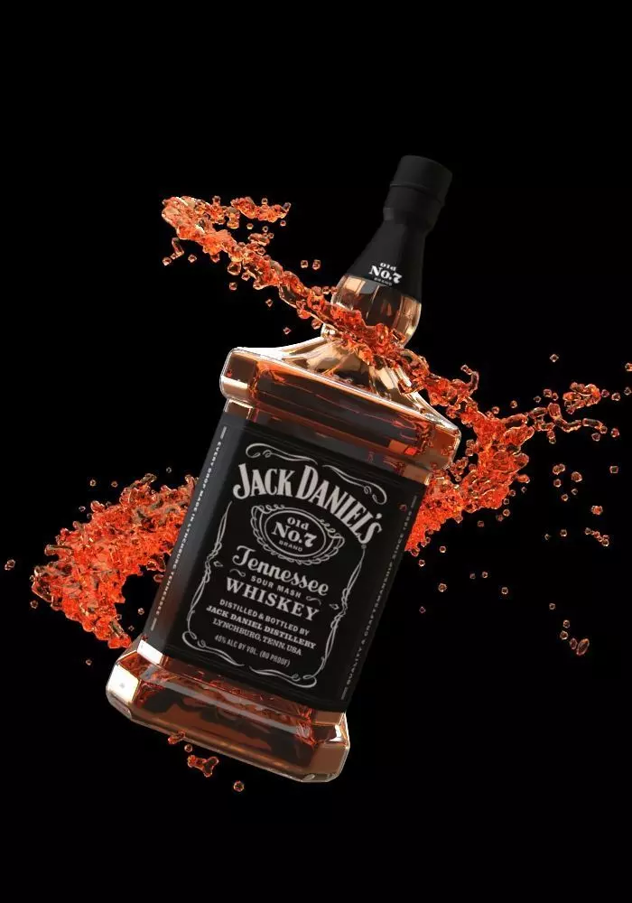 whiskey bottle 3D model_0