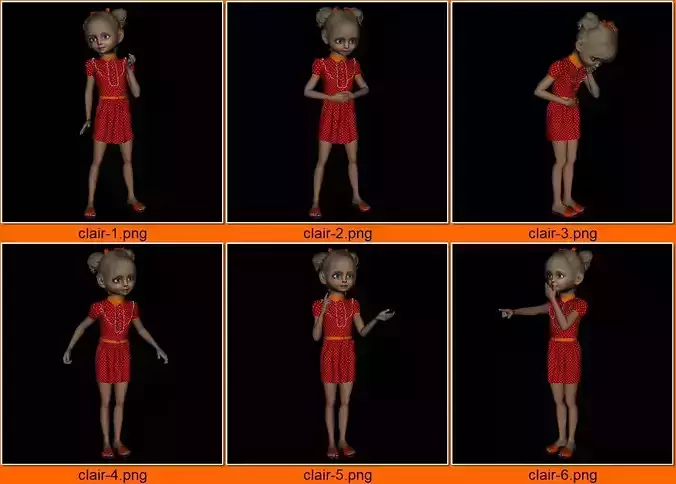 6 STAND ALONE OBJ-CLAIRE