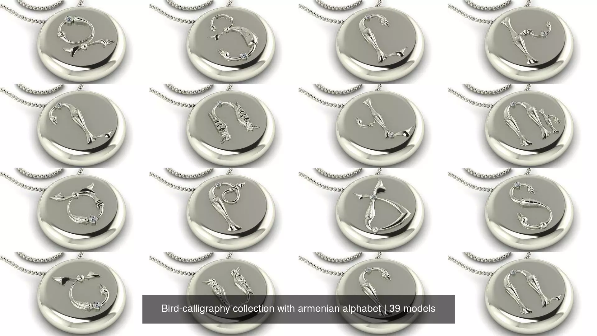 Bird-calligraphy collection with armenian alphabet _0