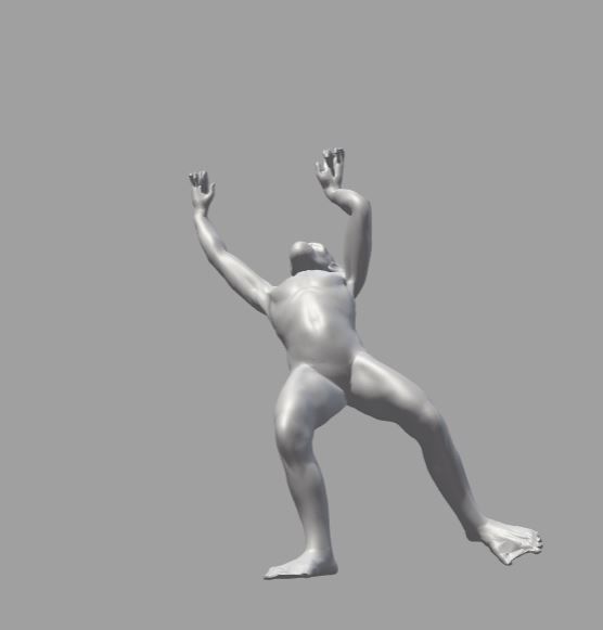 Monkey gameready PBR chimpanzee Low-poly 3D model_18