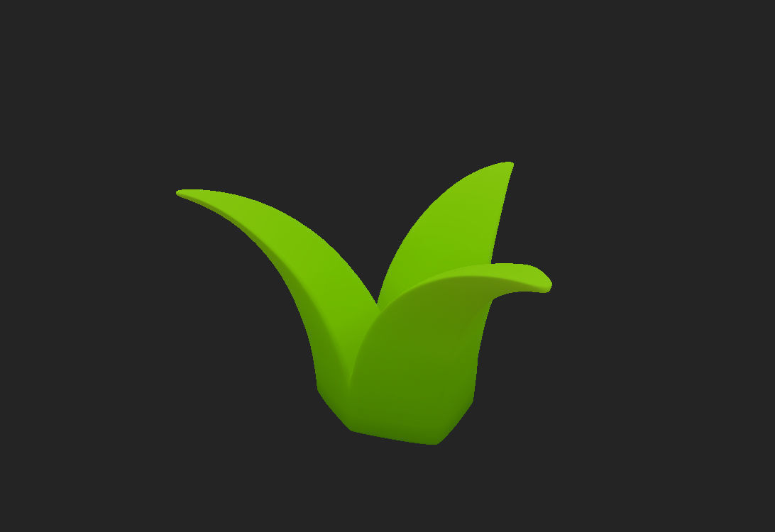Cartoon Grass 3D model_7
