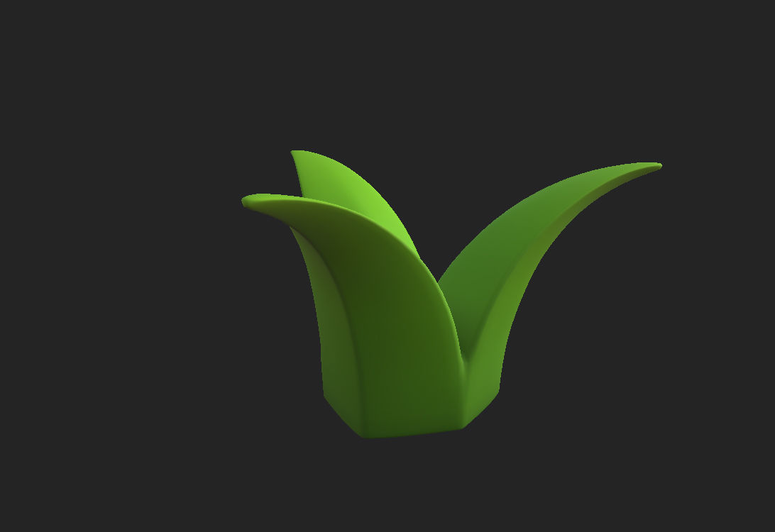 Cartoon Grass 3D model_8