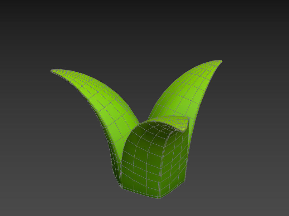 Cartoon Grass 3D model_10