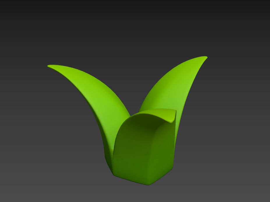 Cartoon Grass 3D model_9