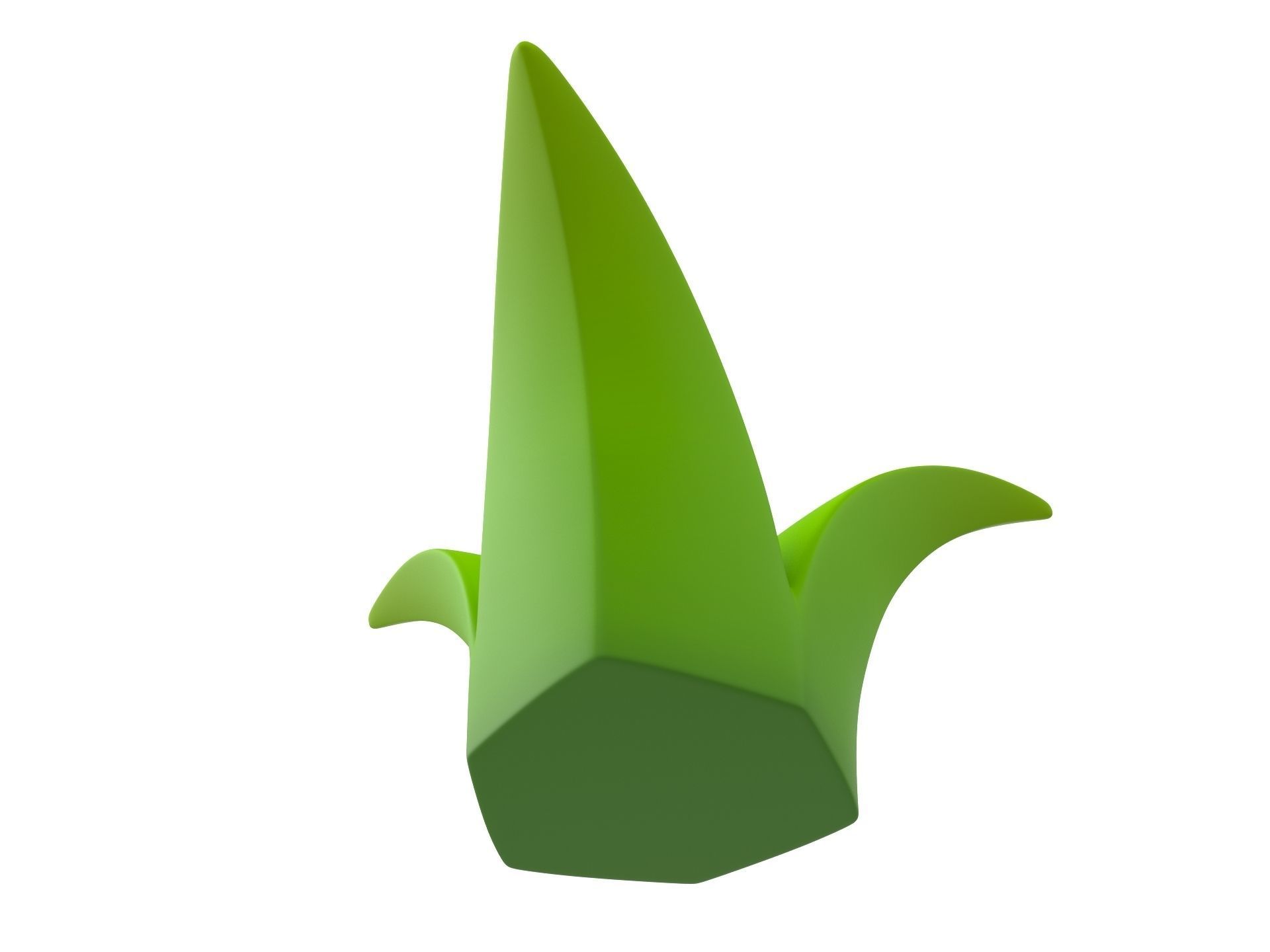 Cartoon Grass 3D model_4