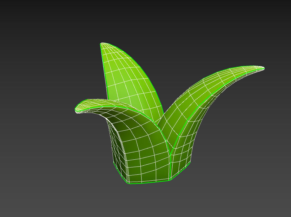 Cartoon Grass 3D model_15