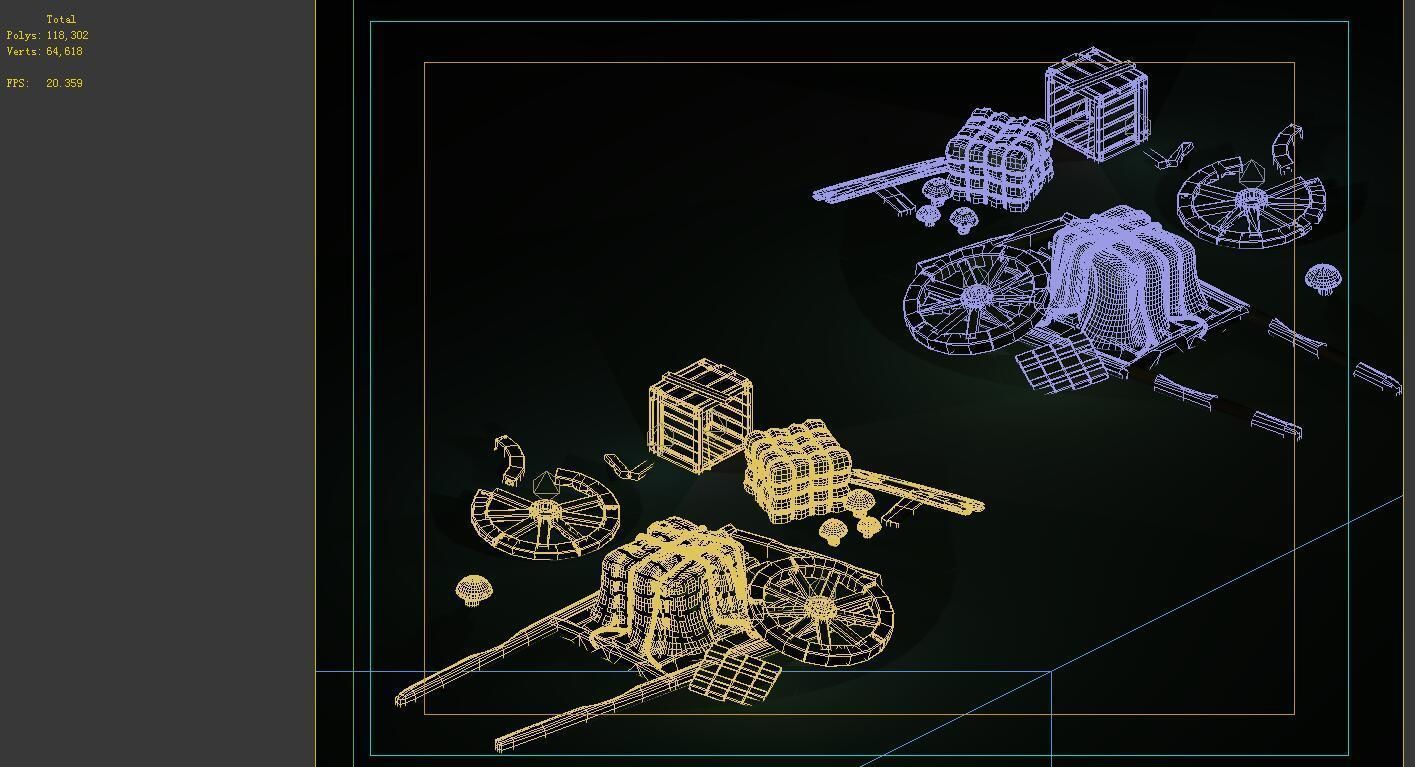 Game Models - Broken Wagons 3D model_1