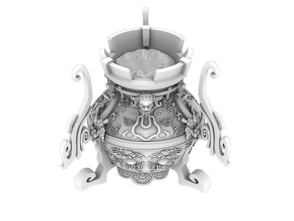 Taoist - alchemy stove 3D model_2