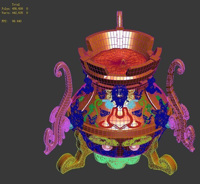 Taoist - alchemy stove 3D model_6