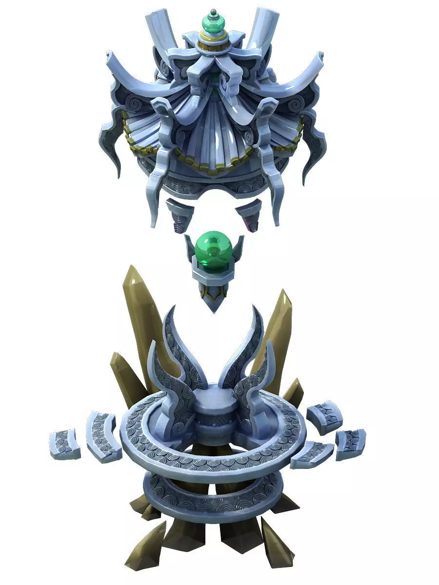 Game Model - Defense Stone Pagoda 3D model