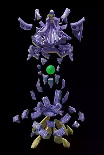 Game Model - Defense Stone Pagoda Old Ruins 02