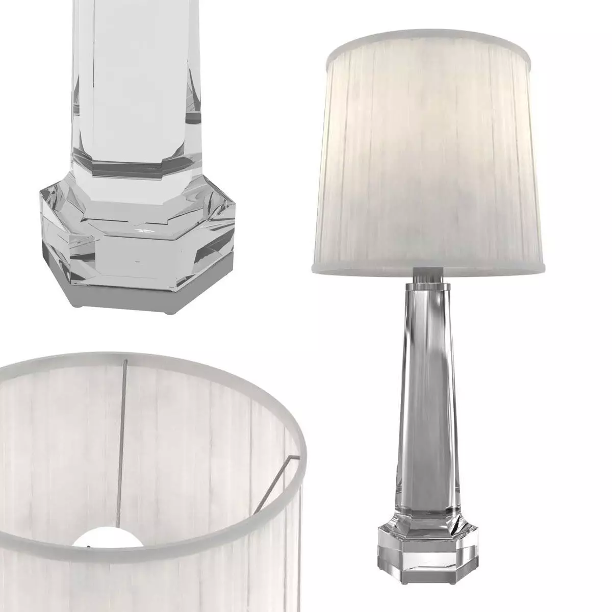 Baccarat  Table Lamp  Krystal  3D model_0