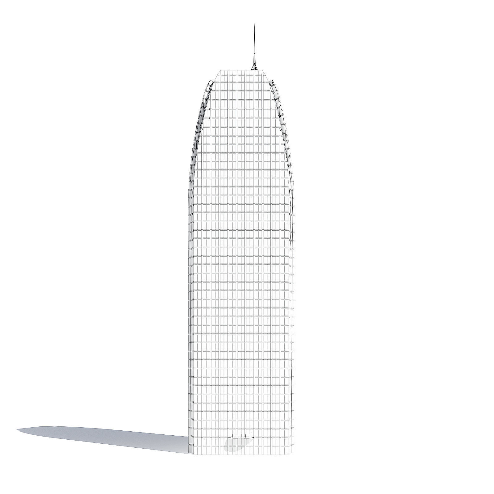 Triangle Skyscraper 3D Model 3D model_3