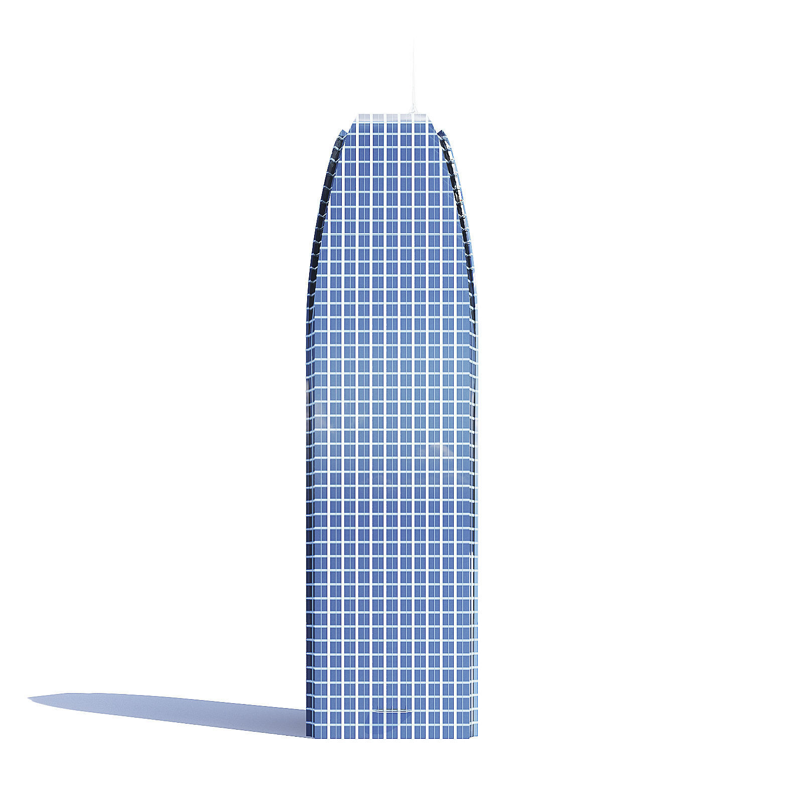 Triangle Skyscraper 3D Model 3D model_2
