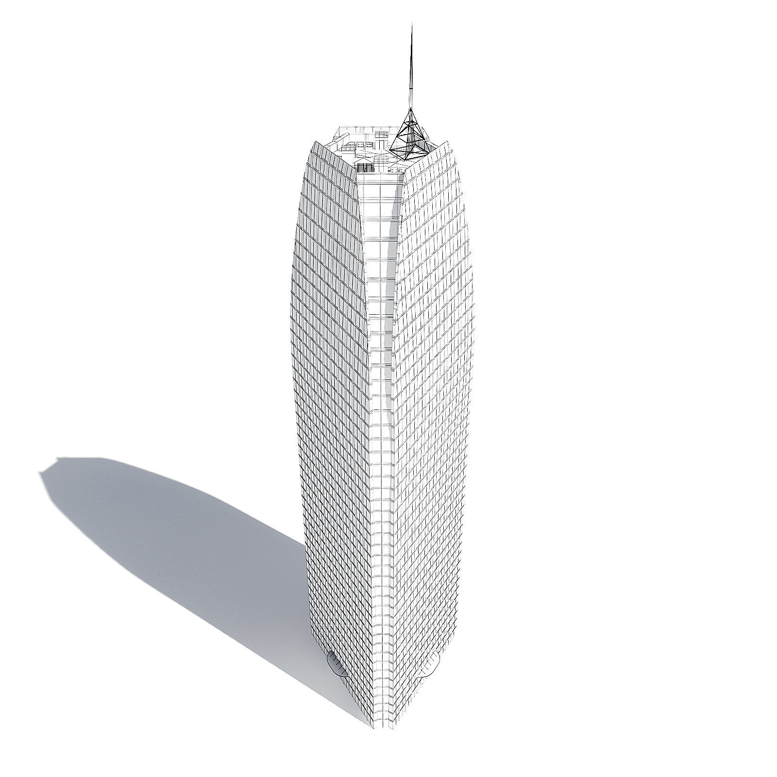 Triangle Skyscraper 3D Model 3D model_5