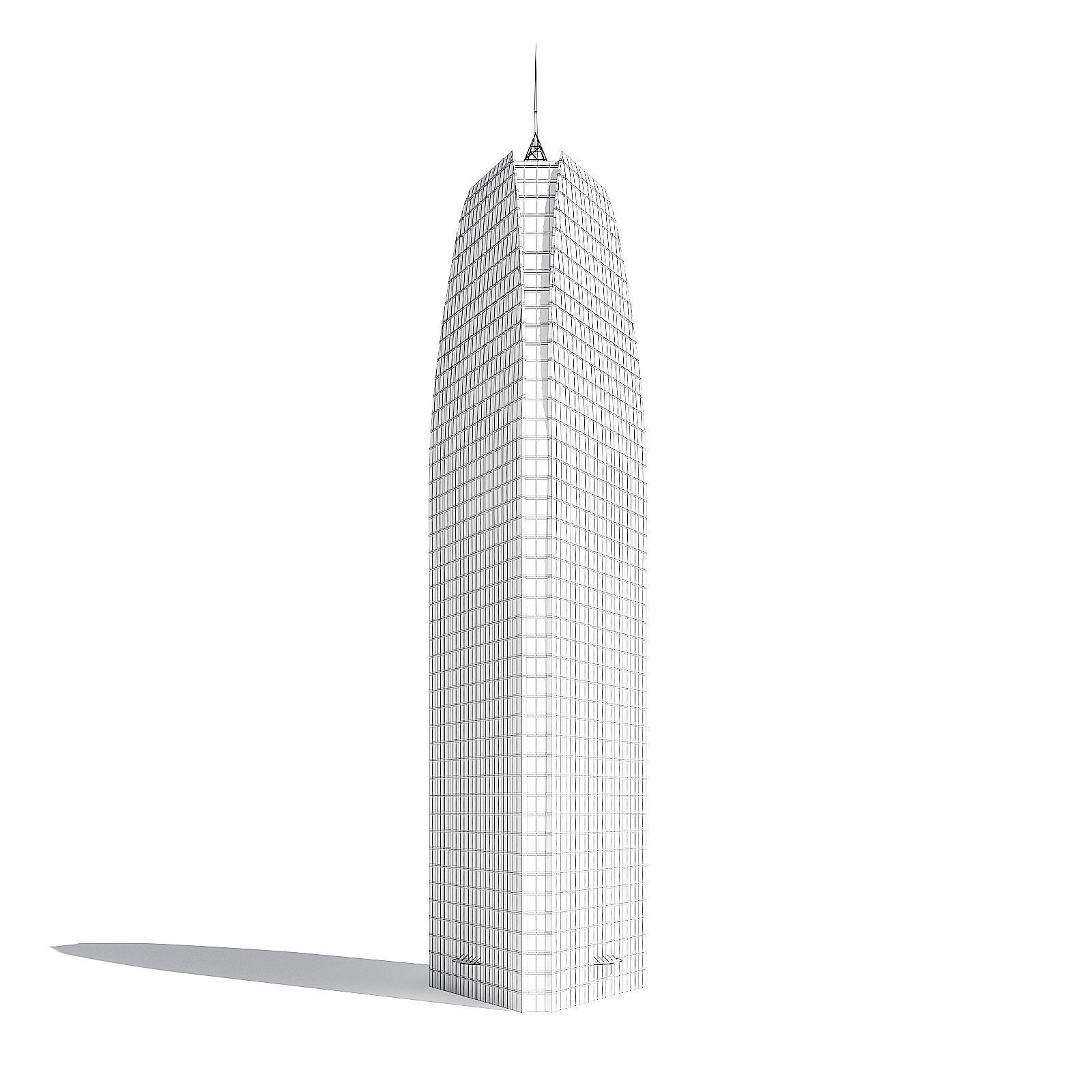 Triangle Skyscraper 3D Model 3D model_1