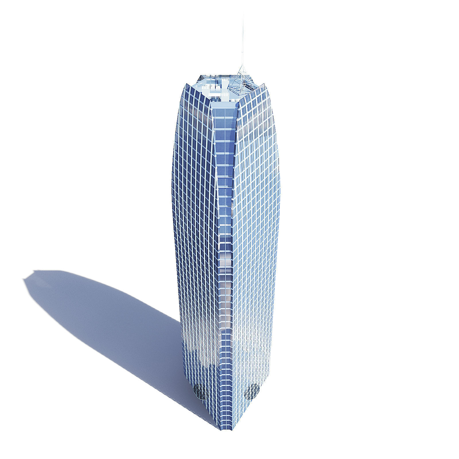 Triangle Skyscraper 3D Model 3D model_4