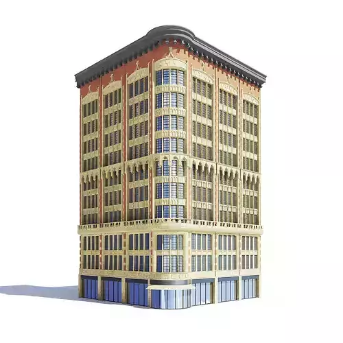 Narrow Building 3D Model