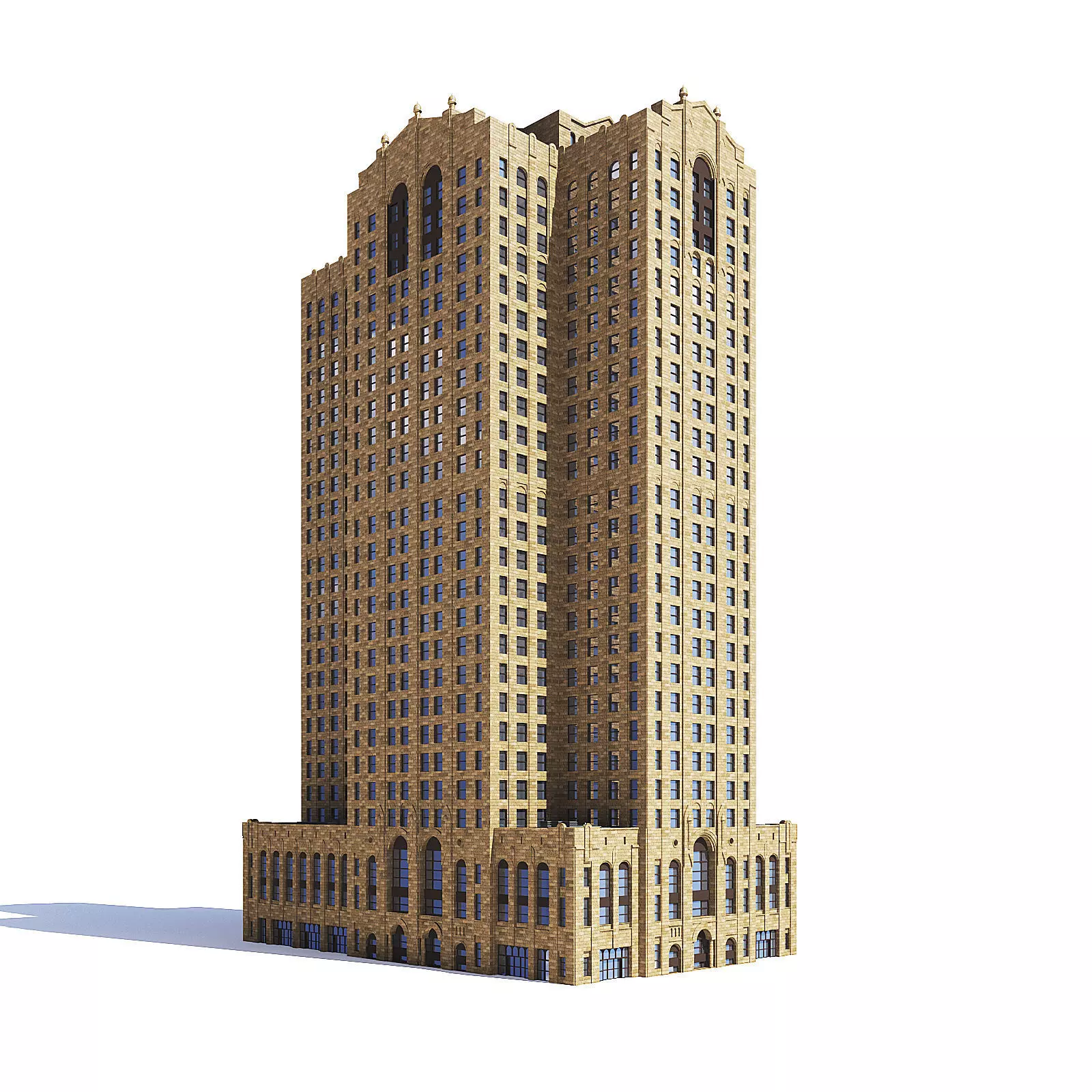 Skyscraper 3D Model detroit building 3D model