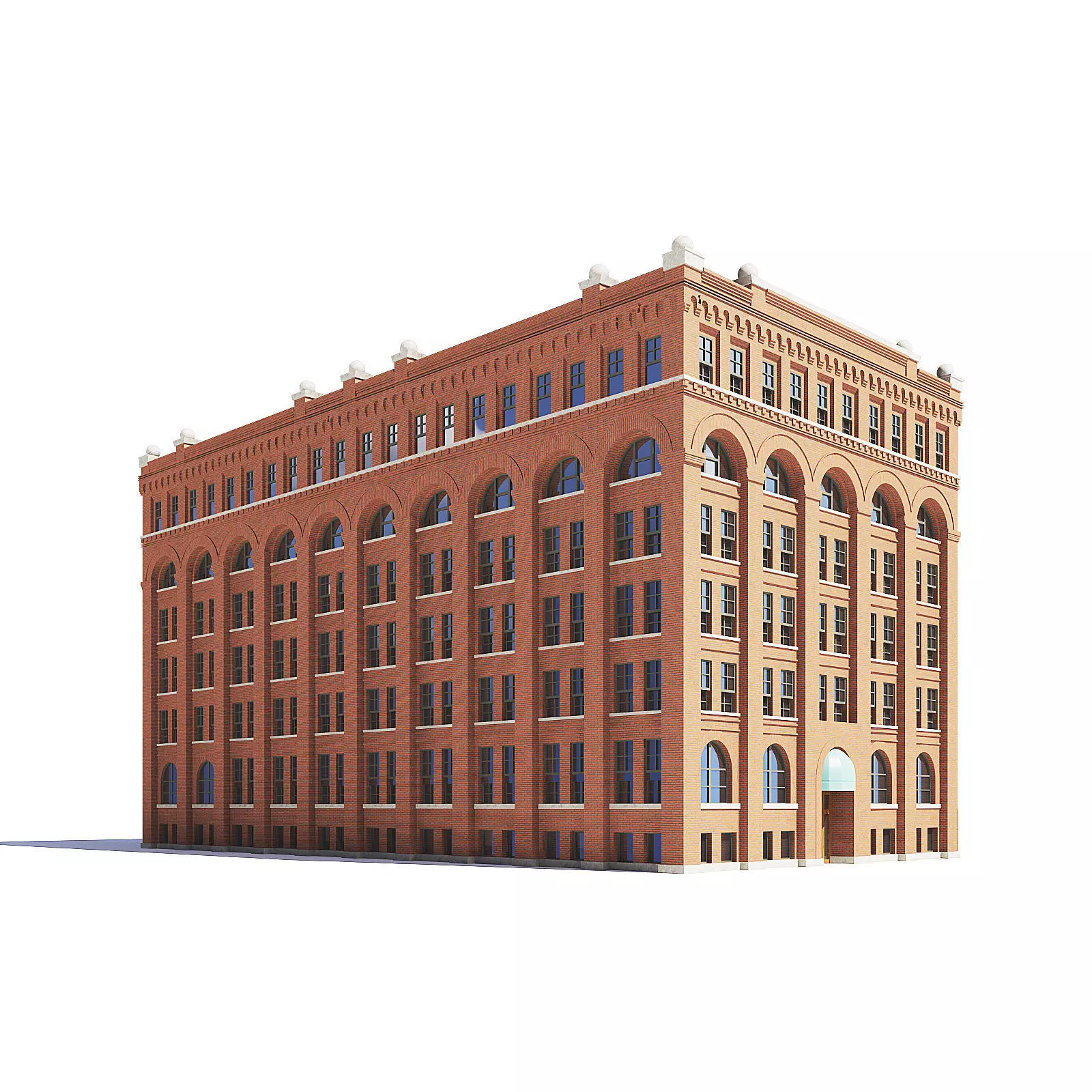 Brick Building 3D Model 3D model | CGTrader