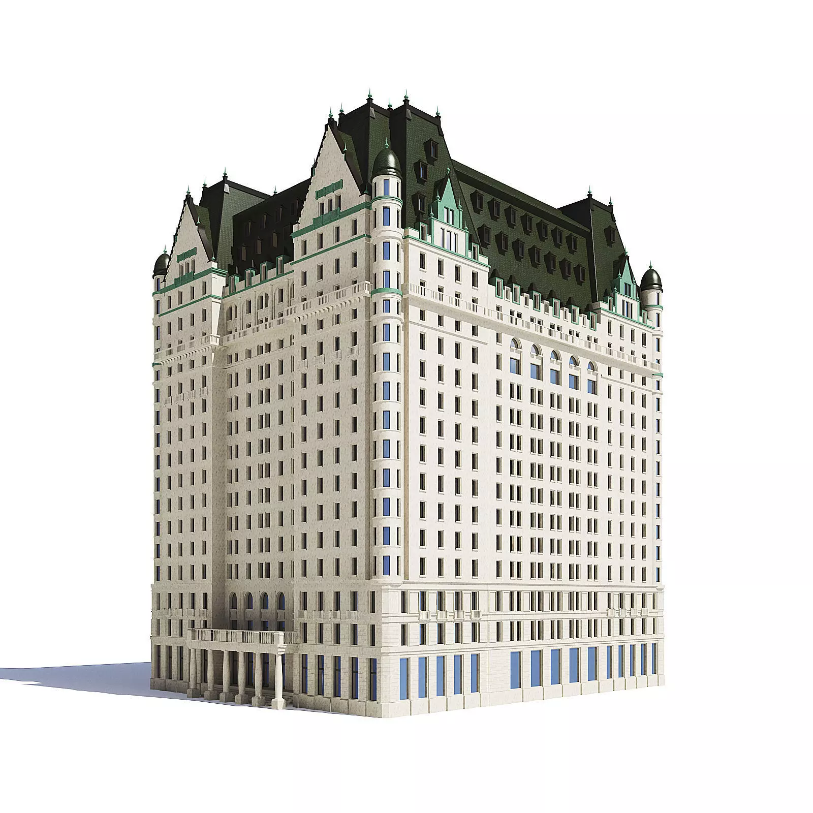  Large Hotel 3D Model 3D model_0