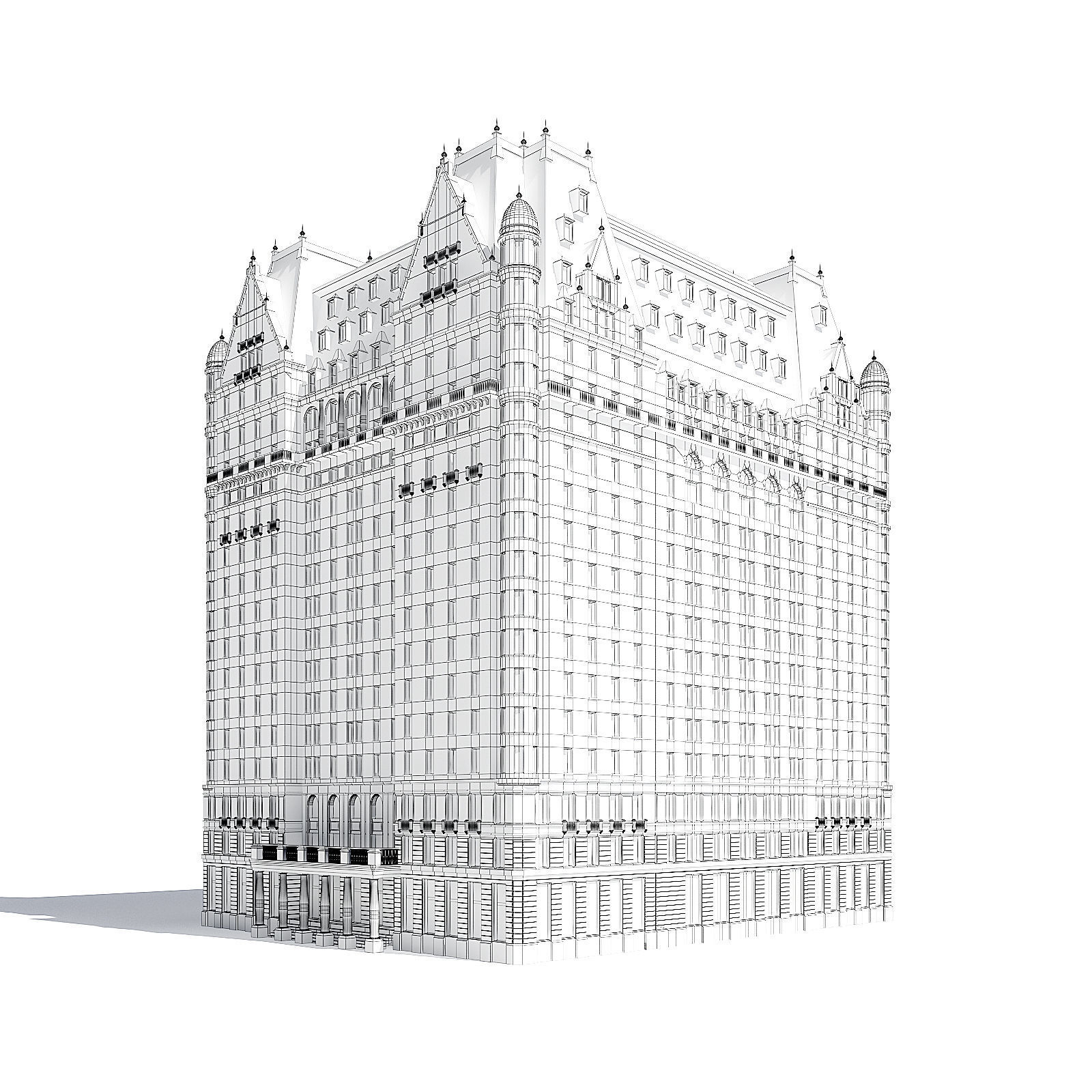  Large Hotel 3D Model 3D model_1