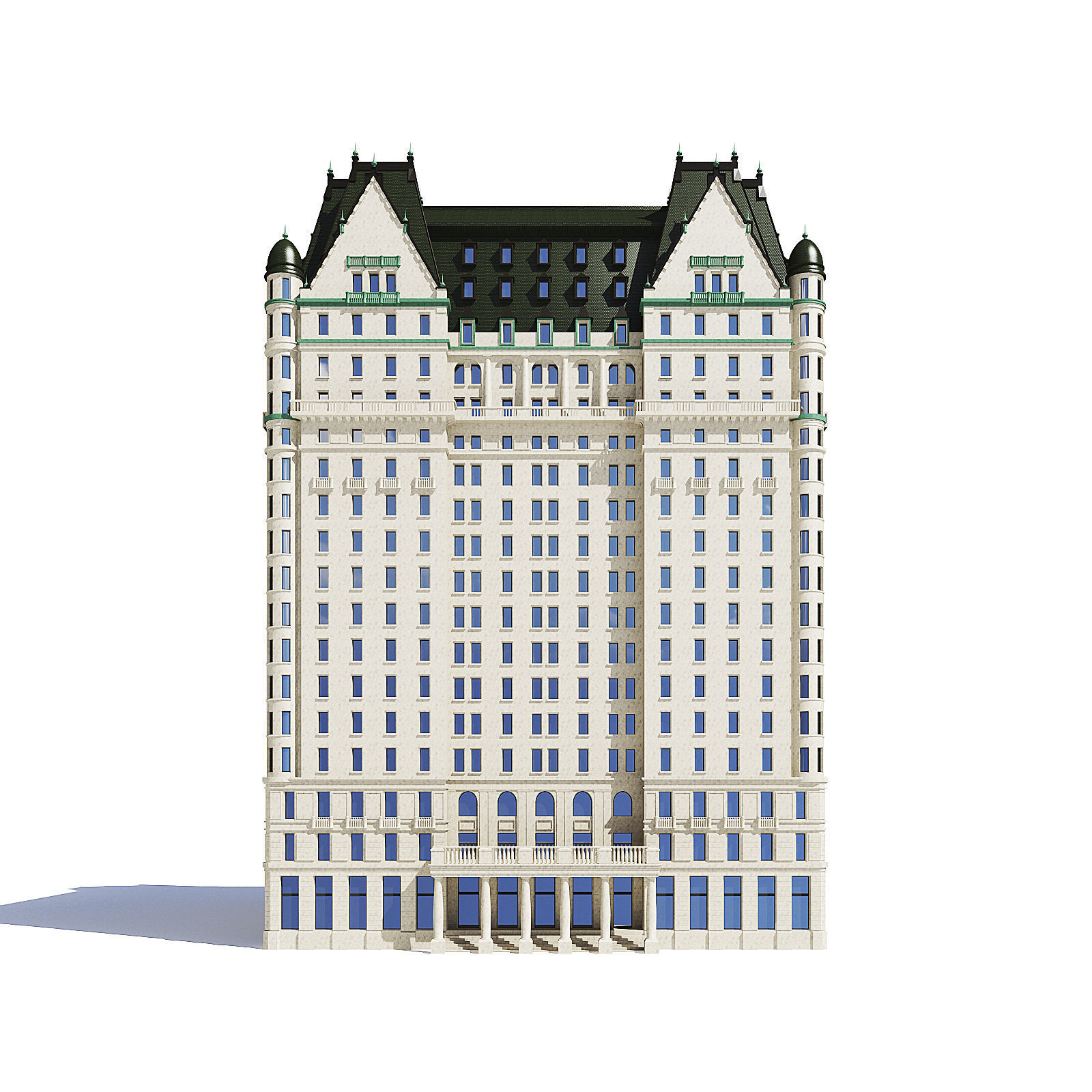  Large Hotel 3D Model 3D model_2