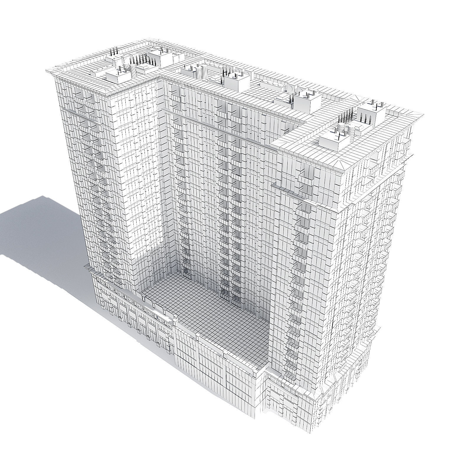 Apartment Building 3D Model 3D model_5