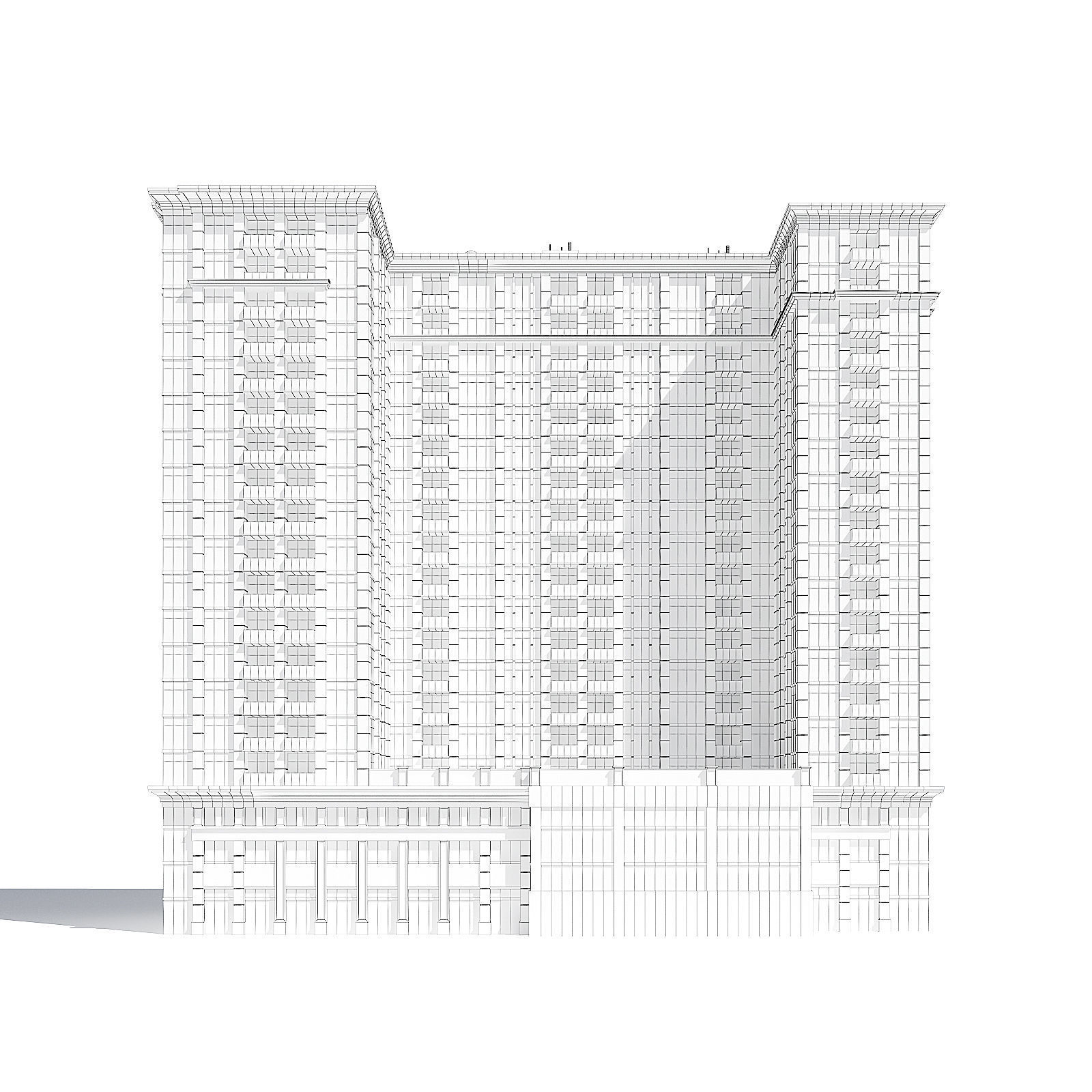 Apartment Building 3D Model 3D model_3