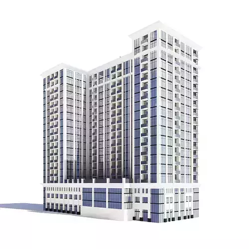 Apartment Building 3D Model 3D model