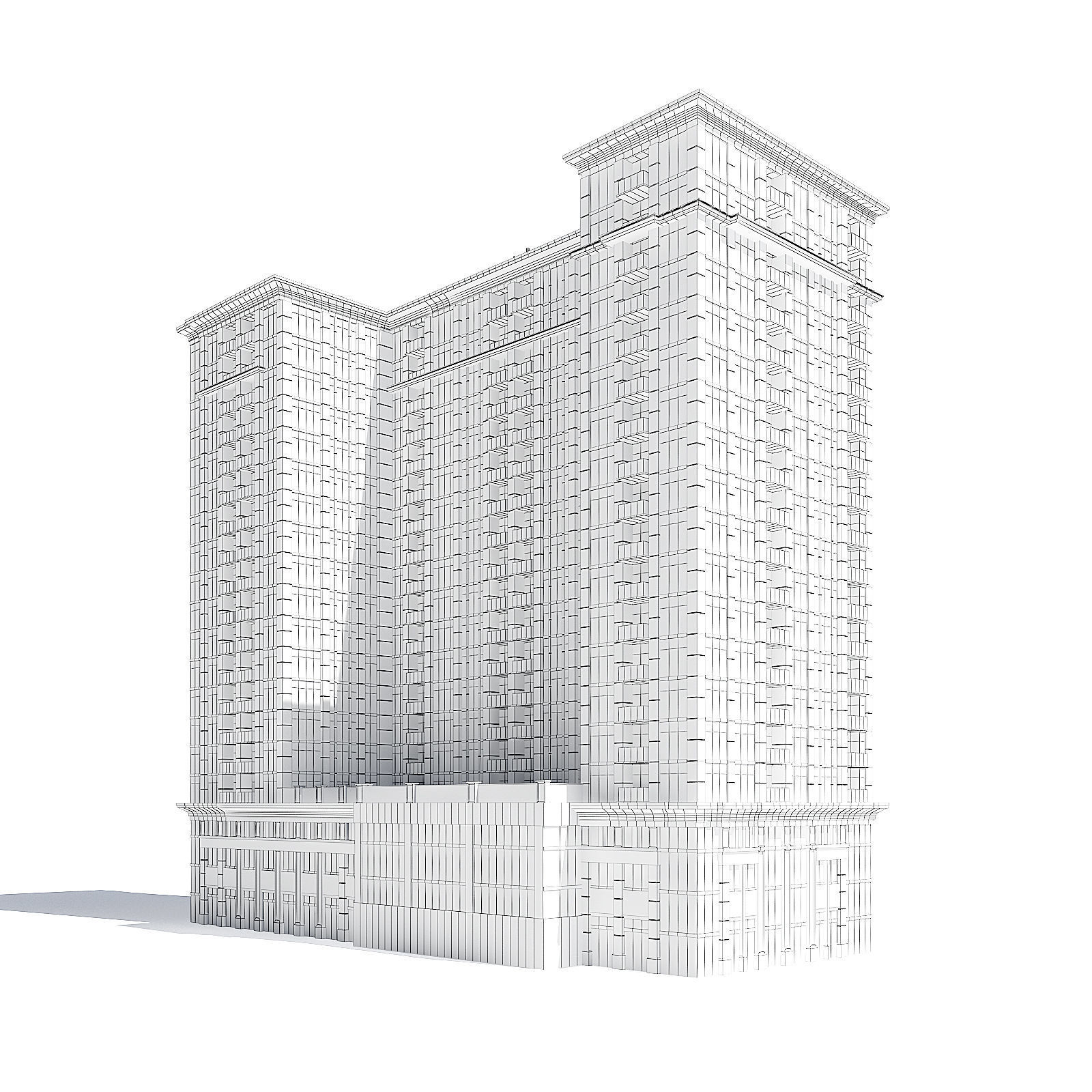 Apartment Building 3D Model 3D model_1